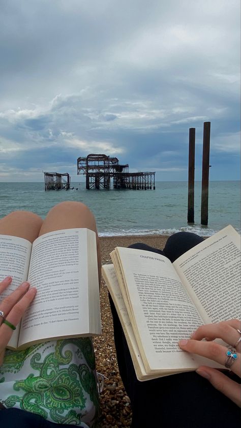 #summer #books #reading #aesthetic #beach #brighton# Brighton England Aesthetic, Brighton University, Brighton Aesthetic, Amy Core, Brighton Houses, London Brighton, England Aesthetic, Travel England, Uk Beaches