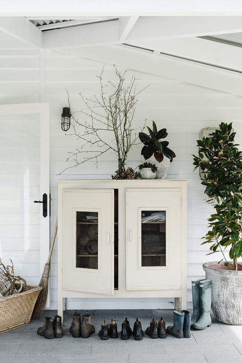 Restored Farmhouse, Kitchen Cupboards Paint, Limestone Wall, Set Of Drawers, Stone Cottage, Coastal Farmhouse, Australian Homes, Waterfront Homes, Winter House