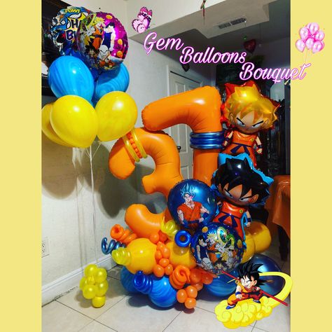 #balloons #dragonball #balloondecor #balloonstylist #decoration #balloongarland Dragon Ball Balloons, Dragon Ball Z Balloon Garland, Balloons Bouquet, Dragon Birthday Parties, Fiesta Tropical, Dragon Birthday, Ball Party, Balloon Columns, Balloon Decor