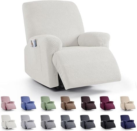 Amazon.com: KinCam Recliner Covers, Stretch Reclining Chair Covers, Recliner Sofa Slipcovers Stripe Jacquard Recliner Couch Covers Furniture Protector Covers for Pet Kid (1 Seater, Cream) : Home & Kitchen Recliner Chair Covers, Recliner Couch, Recliner Cover, Recliner Slipcover, Sofa Slipcovers, Armchair Slipcover, Reclining Chair, Recliner Sofa, Furniture Slipcovers