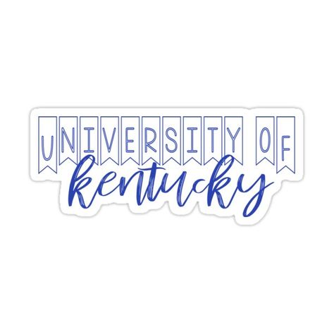 Decorate laptops, Hydro Flasks, cars and more with removable kiss-cut, vinyl decal stickers. Glossy, matte, and transparent options in various sizes. Super durable and water-resistant. University of Kentucky University Of Kentucky Aesthetic, Kentucky Aesthetic, Aesthetic University, Widget Photos, University Of Ky, University Of Kentucky, Shirt Ideas, Wild Cats, Allianz Logo