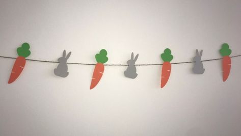 Carrot and Bunny Banner Bunny Banner, Push Pin, Cricut Design, Baby Mobile, Carrots, Cricut, Quick Saves