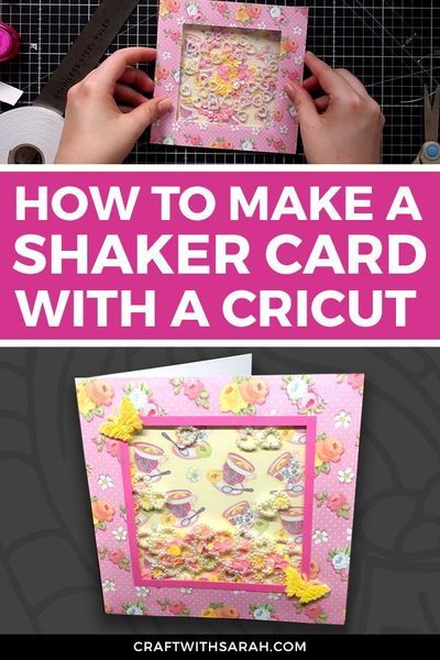 Cards With Cricut, Shaker Cards Tutorial, Craft Video, Ideas Videos, Window Cards, Cricut Cards, Cricut Craft Room, Card Making Tutorials, Cricut Machine