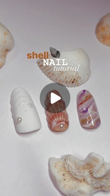 art c aries ✮⋆˙nail artist on Instagram: "shell nail tutorial 🐚🥥🌊
.
.
.
.
#nails #nailart #nailsoftheday #nailsofinstagram #naildesign #shortnails #shortnailinspo #longnails #longnailinspo #motherofpearl #pinterestnails #gelxnails
#longnailsdontcare #nailinspo
#structuredmanicure #nailtech #nailsoftheweek #nailvideos #gelnails #buildergel #hardgel #gelnails #springnails #chromenails #nailtutorial #nailtutorials #nailarttutorial" Sea Shell Nails, Shell Nail Art, Shell Nails, Nature Nails, Seashell Nails, Nail Tutorial, Short Square Nails, Hard Gel, Art How