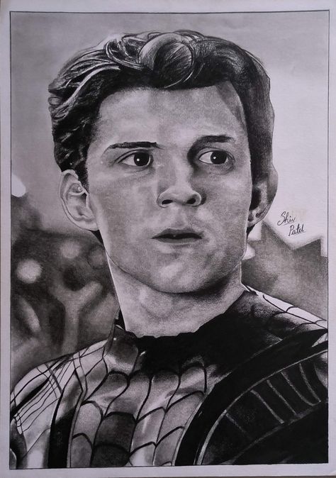 Tom Holland Sketch Pencil, Tom Holland Sketch, Spiderman Sketch, Spiderman Sketches, Tom Holland Spiderman, Sketchbook Inspiration, Tom Holland, Pencil Sketch, To Draw