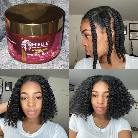 Blue Natural Hair, Braid Out Natural Hair, Organic Hair Care Products, Mielle Organics, Natural Hair Twist Out, Curly Hair Care Routine, Organic Hair Care, Natural Hair Twists, Girls Natural Hairstyles