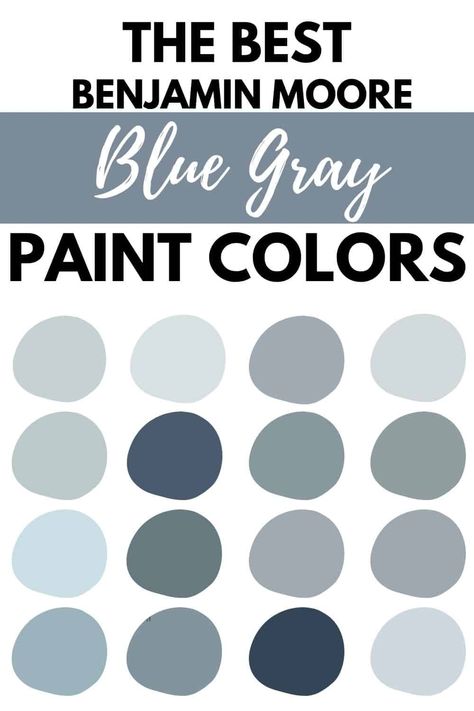 The Best Blue Gray Paint Colors from Sherwin Williams #paintcolors #bluegray #interiordesign #wallcolors Blue Paint Ideas, Denim Blue Paint, Slate Blue Paint, Dark Blue Grey Paint, Light Blue Grey Paint, Benjamin Moore Blue, Grey Blue Kitchen, Blue Gray Paint Colors, Gray Paint Colors