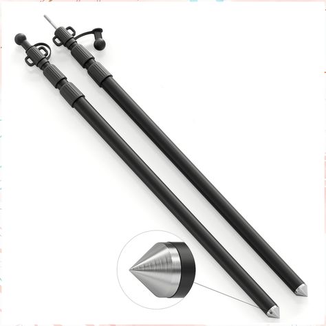 WILDROAD Tarp Poles Tent Poles Canopy Poles, Telescoping Aluminum Poles with Non-Slip Cone Aluminum Bottom, Portable Lightwei Lightweight Camping Gear, Roof Rack Basket, Tarp Poles, Camping Tarp, Tent Tarp, Tent Poles, Lightweight Backpack, Universal Design, Rain Shower