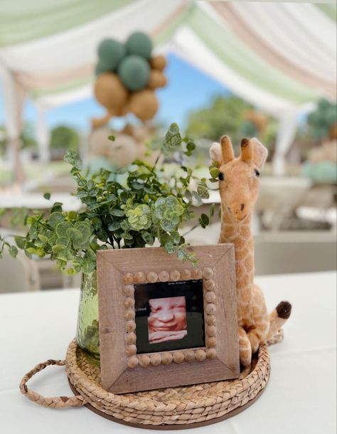 Safari Centerpieces, Teddy Bear Baby Shower Theme, Bear Baby Shower Theme, Mickey Safari, Teddy Bear Baby Shower, Animal Baby, Baby G, Animal Baby Shower, Safari Theme