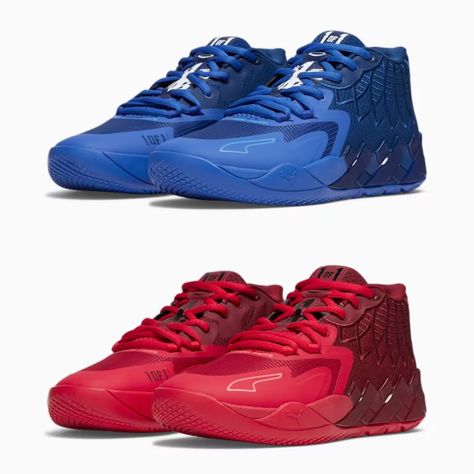 LaMelo Ball x Puma MB.01 "Team Pack" now available online Lamelo Basketball Shoes, Lace-up Basketball Shoes With Red Sole For Light Sports, Basketball Shoes Lamelo, Melo Mb.01, Lamelo Ball Shoes Mb.02, Taper Fade Short Hair, Nike Slippers, New Sneaker Releases, Sport Management