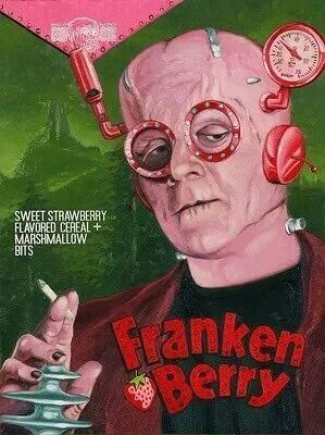 FrankenBerry Franken Berry, General Mills, Famous Monsters, Love Monster, Horror Monsters, Frankenstein's Monster, Horror Movie Art, Classic Horror Movies, Universal Monsters