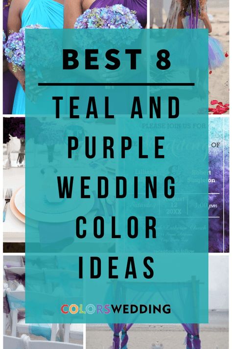 Turquoise And Purple Wedding Decorations, Teal And Purple Wedding Ideas, Purple And Turquoise Wedding Ideas, Flower Girl Dresses Teal, Teal And Purple Wedding, Purple And Teal Wedding, Teal Wedding Decorations, Teal Beach Wedding, Purple Teal Wedding