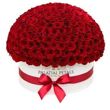 Louboutin Red Preserved Roses That Last A Year - XL White Rose Box - Palatial Petals Birthday Flowers Arrangements, The Million Roses, Eternity Roses, Roses Luxury, Million Roses, Dark Red Roses, Flower Box Gift, Rose Flower Wallpaper, Unique Bouquet