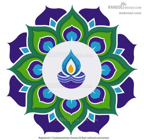 Drawing Rangoli, Rangoli Photos, Rangoli Designs For Diwali, Diya Designs, Diwali Drawing, Indian Rangoli Designs, Rangoli Diwali, Diya Rangoli, Peacock Rangoli