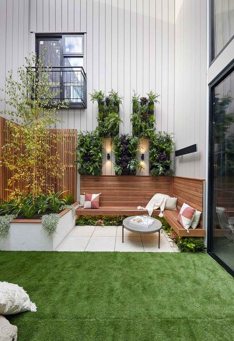 Small Courtyard Gardens, Courtyard Gardens Design, Back Garden Design, Courtyard Design, Small Courtyards, Small Backyard Gardens, Outdoor Gardens Design, Backyard Garden Design, Kew Gardens