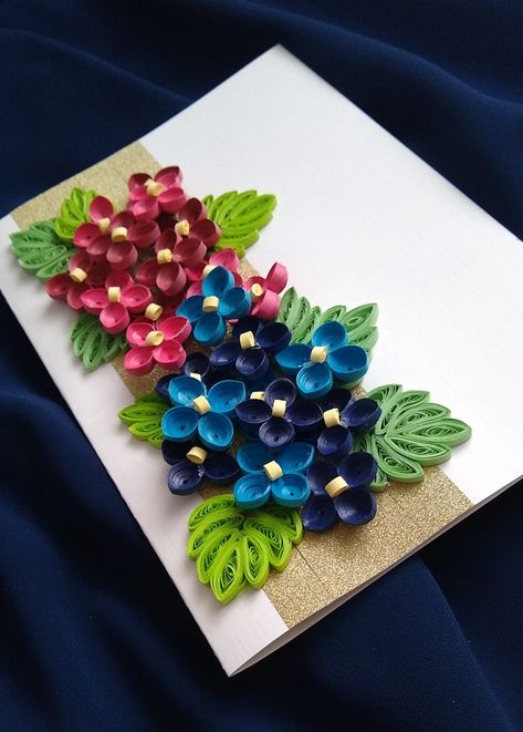 Quilling // Quilling Flowers // Quilling Hydrangea // Quilling Card // Quilling Art // Paper Flowers Quilling Hydrangea, Flowers Quilling, Card Quilling, Quilling Flowers, Quilling Art, Making Ideas, Hydrangea, Art Paper, Paper Flowers