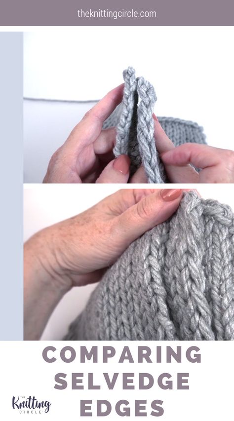 Selvedge stitches are worked at the edge of a knitted fabric and have many different purposes. In this video, Mary Beth Temple explores three different selvedge treatments and shares the advantages to each one so you can determine which one is best for you and your next knitting project. Selvedge Edge Knitting, Knitting Edges, Knitting Circle, Knit Tutorials, Poncho Knitting, Beginner Knitting, Poncho Knitting Patterns, Knitting Tutorials, Knit Ideas