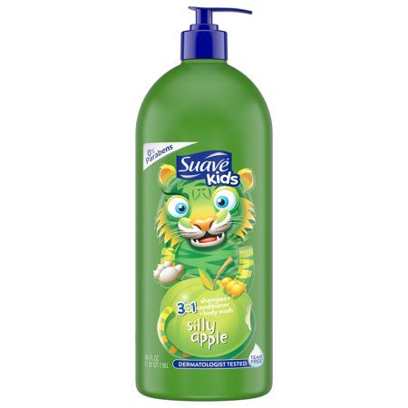 Suave Kids Apple 3 in 1 Shampoo Conditioner Body Wash, 40 oz Suave Kids, Suave Shampoo, Kids Bubble Bath, Space Room, Activity Table, Mild Shampoo, Shampoo Conditioner, Clean Skin, Hair Conditioner