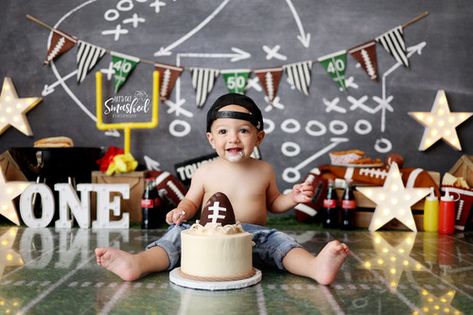 South Jersey Cake Smash photographer, football theme, tailgate theme, boy theme Football Letters, Sundays Are For Football, Football First Birthday, Jersey Cake, Birthday Football, Boys First Birthday Party Ideas, Football Theme Party, First Birthday Pictures, Football Birthday Party