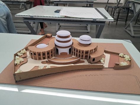 Model of interpretation center Gubahan Massa, University Journal, Auditorium Architecture, Pencil Art Drawings, Architecture Portfolio, Adobe Indesign, Photoshop Illustrator, 3d Modeling, Pencil Art