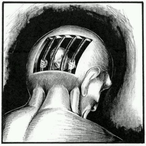 prisoner of my mind | Prisoner in my own mind | psychology Prison Art, Solitary Confinement, Deep Art, Dark Art Drawings, Gcse Art, A Level Art, Arte Horror, Art Sketchbook, Dark Art