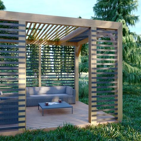 Covered Pergola Plans 12'x18' Build DIY Outside Patio | Etsy New Zealand Wooden Garden Gazebo, Garden Trellis Designs, Woodwork Plans, Pergola Retractable, Corner Pergola, Garden Corner, Outdoor Toilet, Wooden Gazebo, Modern Pergola