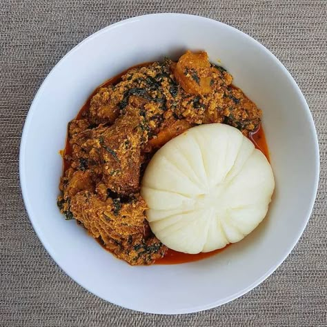 Egusi And Pounded Yam, African Culture Aesthetic Food, Pounded Yam And Egusi Soup, Egusi Soup Nigerian Food Recipe, African Food Aethstetic, Fufu And Egusi Soup, Egusi Soup Nigerian Food, Nigerian Soup, Egusi Soup Recipes