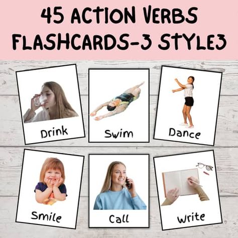 Nonverbal Communication Cards, Communication Cards, Communication Board, Nonverbal Communication, Spelling Activities, Action Verbs, Visual Board, Classroom Crafts, Picture Cards