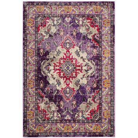 Bungalow Rose Shakti Violet/Fuchsia Area Rug & Reviews | Wayfair Light Blue Rug, Square Area Rugs, Light Blue Area Rug, Estilo Boho Chic, Classic Rugs, Traditional Area Rugs, Modern Area Rugs, Rug Material, Indoor Area Rugs