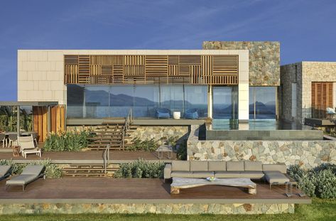 The Ritz-Carlton Residences by SAOTA in Bodrum, Turkey South African Architecture, House Terrace, African Architecture, African House, Bodrum Turkey, The Europe, Natural Pond, Contemporary Homes, The Ritz Carlton