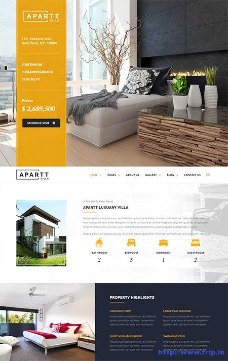 25 Best Single Property WordPress Theme 2019 | Frip.in Real Estate Agent Website Design, Property Logo Design, Blog Layout Design, Wordpress Theme Portfolio, Creating A Website, Property Design, Layout Architecture, Website Design Layout, Wp Themes