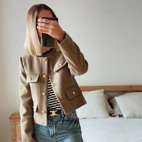 Val Verhegghen on Instagram: "~ MIX & MATCH ~

Veste et chaussures #zara l Marinière et jeans #hm l Ceinture #celine l Sac #Chanel

___

#ootdshare #ootdinspo #lookbook #tendancemode #frenchstyle #lestyleàlafrançaise #tweedjacket #stylishlook #chanelbag #chanelclassicflap #cahierdestendances #desdetailsetdustyle #ootdmagazine #kittenheels #blackboots #fashionlover #fashionbloggers #fashioninspo" Mix Match, Lookbook, H&m, Chanel, Ootd, Zara, On Instagram, Instagram