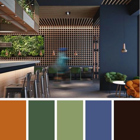 Restaurant Colour Scheme, Cafe Color Palette Interiors, Color Pallete For Office Interior, Pub Color Palette, Color Palette For Restaurant, Restaurant Color Scheme, Color For Restaurant, Coffee Shop Color Palette, Restaurant Color Palette