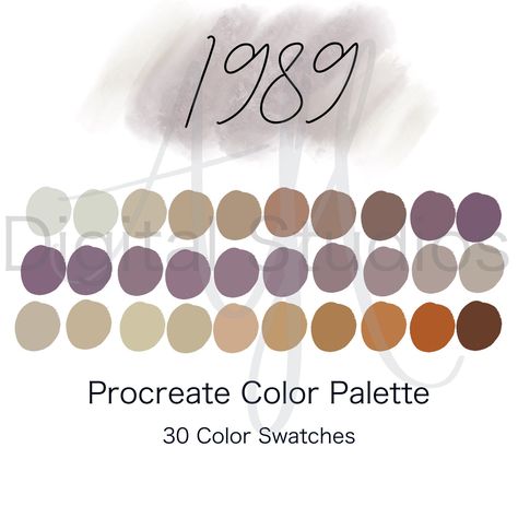 Taylor Swift Color Palette 1989, Taylor Swift 1989 Color Pallet, Taylor Swift Procreate Art, 1989 Taylor Swift Colour Palette, 1989 Taylors Version Color Palette, Evermore Color Palette Taylor Swift, Taylor Swift Color Scheme, Taylor Swift Era Color Palette, 1989 Taylor Swift Color Palette