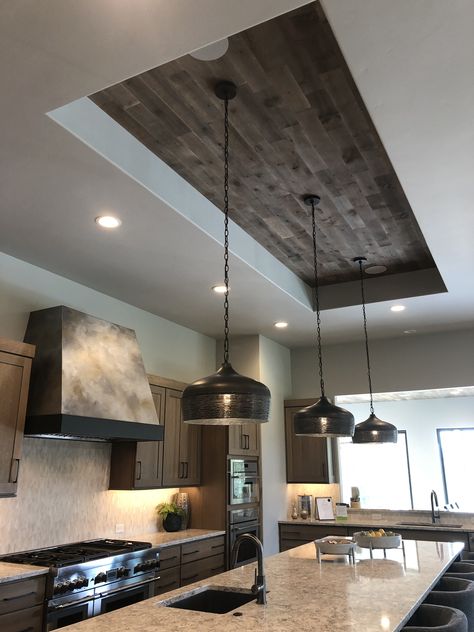 tray ceiling Adding Beams To Tray Ceiling, Indented Ceiling, Ceiling Tray Ideas, Coffed Ceilings, Tray Ceiling Ideas Kitchen, 8ft Ceiling Ideas, Tray Ceilings Ideas, Tray Ceiling Ideas Master Suite, Beams In Tray Ceiling