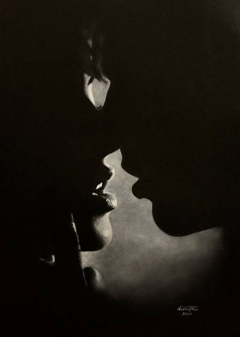 Lovers Silhouette Aesthetic, Art Realism, Black Silhouette, Photorealism, Art Subject, Love Painting, White Photo, Couple Aesthetic, The Shadow