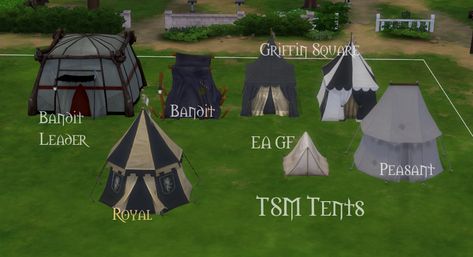 Archery Competition, Sims 4 Decades Challenge, Alpha Cc, Sims Medieval, Small Tent, Cc Folder, Medieval Furniture, The Bandit, The Royals