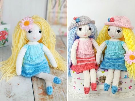 Knitted Nurse Doll, Knitting Dolls Free Patterns, Knitted Dolls Free, Addi Knitting Machine, Knitted Doll Patterns, Knitted Toys Free Patterns, Local Yarn Shop, Knitting Dolls Clothes, Animal Knitting Patterns