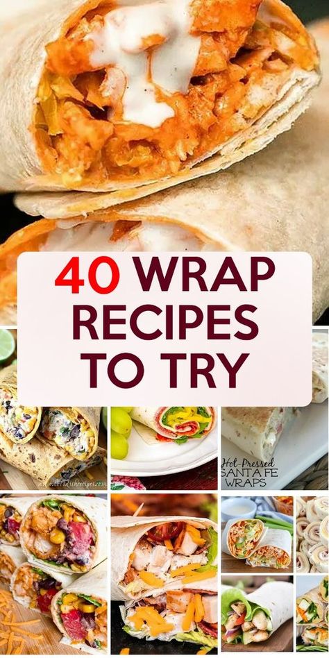 Get ready for a flavorful adventure! This collection of 40 wrap recipes will wrap your taste buds in delight. From classic chicken Caesar to veggie-packed wraps, there's something for everyone. Hot Wraps Recipes, Turkey Wraps Healthy, Wrap Recipes For Lunch, Greek Salad Wrap, Easy Chicken Wrap, Veg Wraps, Healthy Wrap, Field Meals, Grilled Chicken Wraps