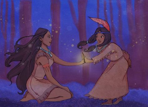 Pocahontas and Tiger Lily Jane Porter, Disney Crossover, Disney Crossovers, Disney Pocahontas, Disney Kids, Tiger Lily, Disney Fan Art, Disney And Dreamworks, Cultura Pop