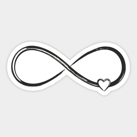 Infinity heart. Eternal infinite love. Great luck. Forever and ever. The sign of infinity is one of the most beautiful symbols. Perfect as a gift for you and your loved ones. -- Choose from our vast selection of stickers to match with your favorite design to make the perfect customized sticker/decal. Perfect to put on water bottles, laptops, hard hats, and car windows. Everything from favorite TV show stickers to funny stickers. For men, women, boys, and girls. Heart Infinity Ring, Dragon Tattoo Drawing, Idea Sticker, Laptop Case Stickers, Ring Boy, Infinity Sign, Beautiful Symbols, Infinity Design, Forever And Ever