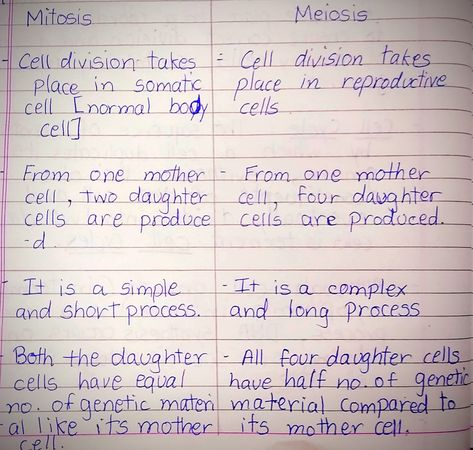 Mitosis And Meiosis, Notes Study, Cell Division, Body Cells, Normal Body, Biology Notes, Smarty Pants, Two Daughters, Study Time