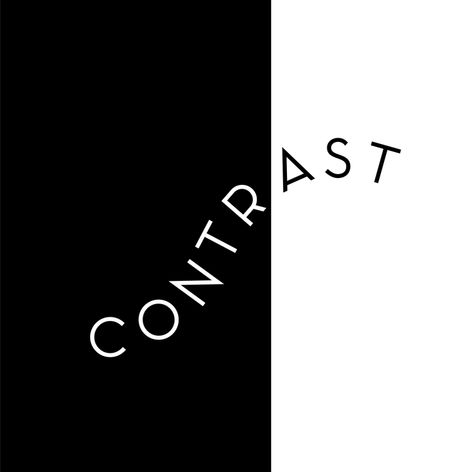 Contrast Graphic Design Principle, Contrast Design Principle, Principles Of Design Contrast, Contrast Words, The Principles Of Design, Mango Design, Text Drawing, Contrast Art, Business Fonts