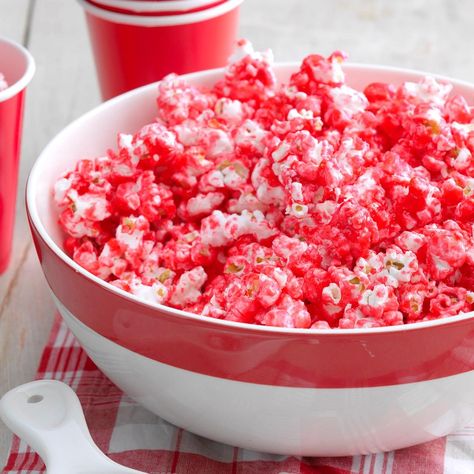 Cinnamon Candy Popcorn Cherry Mash Candy Recipe, Candy Popcorn Recipe, Cherry Mash, Cinnamon Popcorn, Christmas Candy Homemade, Homemade Peanut Butter Cups, Sweet Popcorn, Cinnamon Candy, Pinwheel Recipes