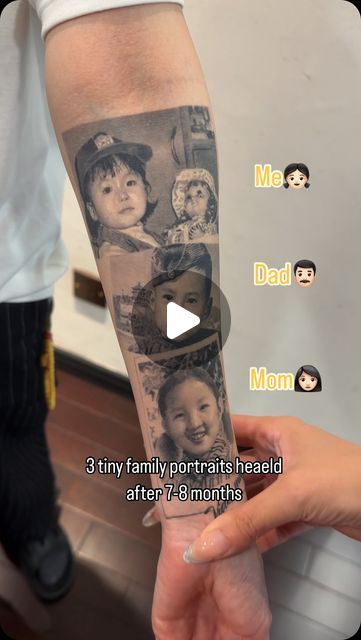 Family Portrait Tattoo, Realism Portrait Tattoo, Micro Realism Tattoo, Micro Realism, Drawing Details, Nature Light, Family Tattoos, Realism Tattoo, No Filter