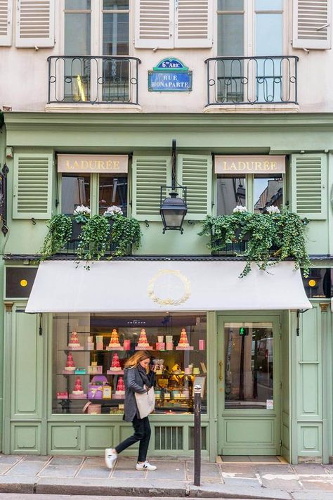 Paris Buildings, Patisserie Design, Professional Photoshoot, Retail Facade, Shop Facade, Paris Store, Storefront Design, Building Front, Coffee Shop Aesthetic