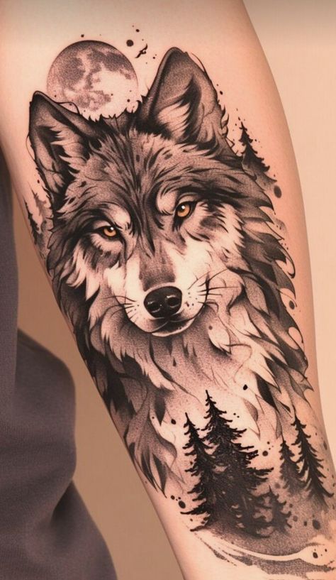 Wolf Related Tattoos, Wolf Tattoo Unique, Wolf Tattoo Feminine, Wolf Tattoo Sleeve For Women, Wolf Hand Tattoos For Women, Wolf Totem Tattoo, Wolf Tattoo Design For Women, Native Wolf Tattoo, Two Wolf Tattoo