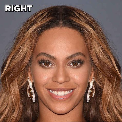 Here's What 15 Celebs Would Look Like If Their Faces Were Symmetrical A Symmetrical Face, Asymmetrical Face, Symmetrical Face, Vanessa Van Edwards, Beyonce Performance, Big Forehead, Famous Last Words, Famous Celebrities, A Face