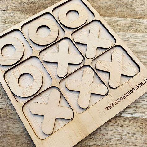 Tic Tac Toe wooden puzzle! My 4.5 year old absolutely loves playing this game with Mumma ❤️ #tictactoe #naughtsandcrosses #woodengame #timbergame #natural #fun #games #handmade #boardgames #puzzles #fun #children #family #familytime #beatboredom #sugarboo #sugarboocaketoppers #madewithlove #australia #melbourne #follow #share #supportsmallbusiness Naughts And Crosses, Boo Cake, Flat Lay Props, Puzzle Wood, Puzzle Crafts, Australia Melbourne, Wooden Games, Custom Puzzle, Wood Puzzles