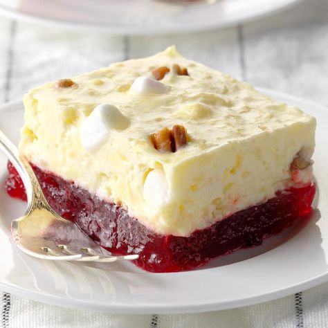 Cranberry Gelatin Salad, Cranberry Jello Salad Recipe, Layer Jello, Marshmallow Salad, Cranberry Jello Salad, Congealed Salad, Gelatin Salad, Cranberry Jello, Recipe With Cream Cheese